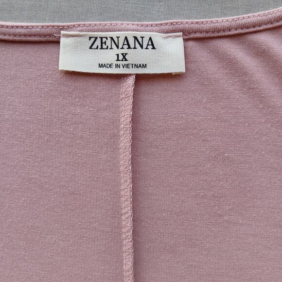 1X Dark Burgundy Scoop Neck Round Hem Tank Top Zenana Plus size comfy cool - Picture 8 of 13